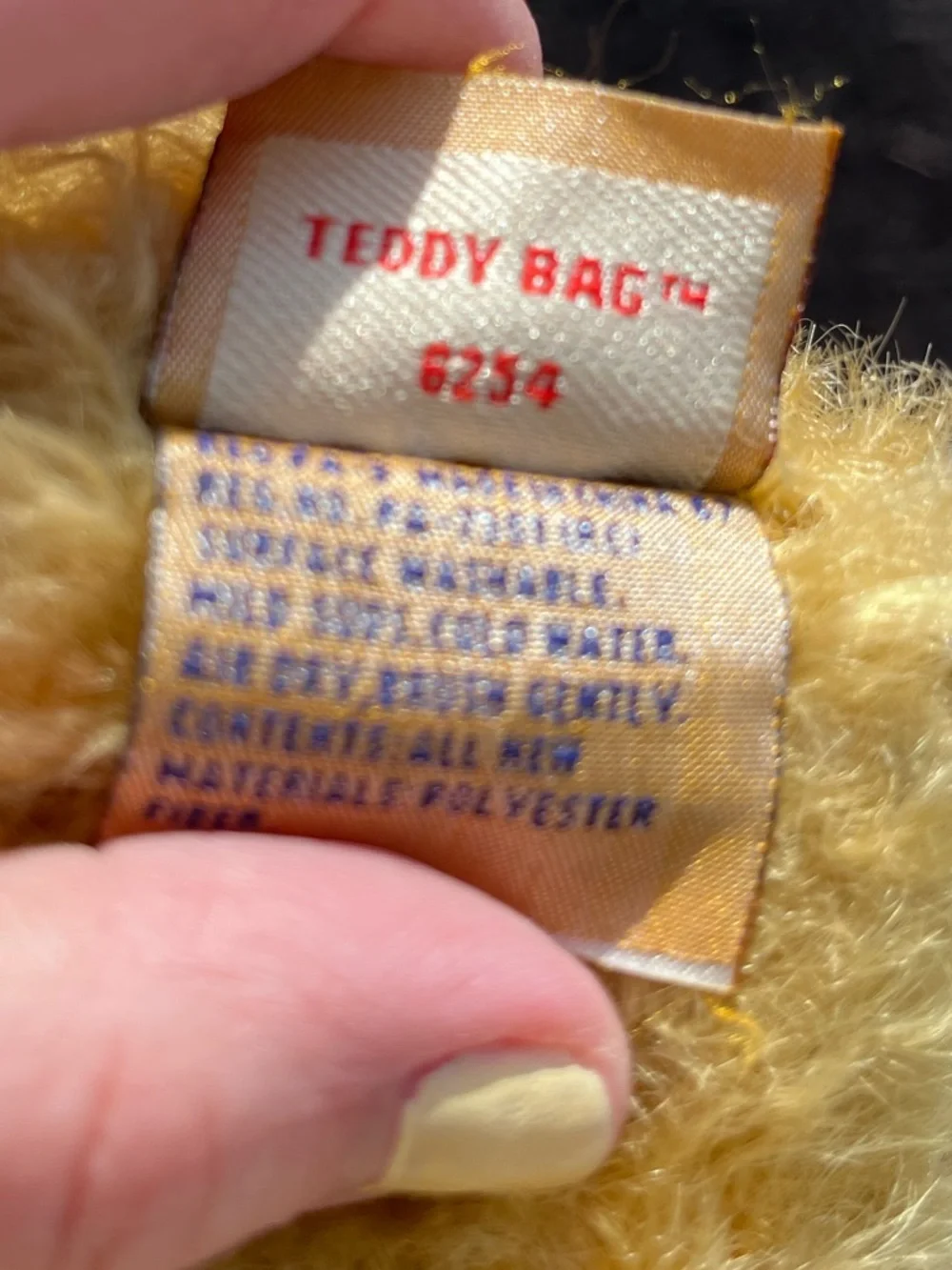 Vintage 90s Gund Teddy Bag Teddy bear plush stuffed animal crossbody purse bag - Picture 11 of 12